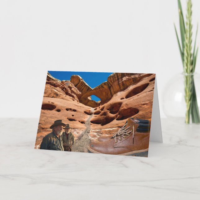 Gods Boots found in desert. Card (Front)