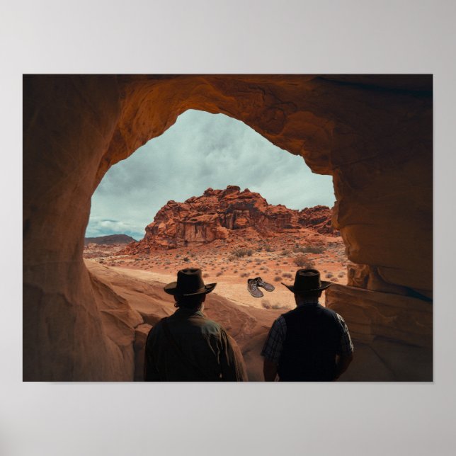 Gods Boots found in desert. Poster (Front)