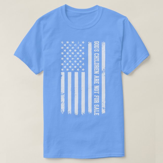 Gods Children Are Not For Sale American Flag T-Shirt (Design Front)