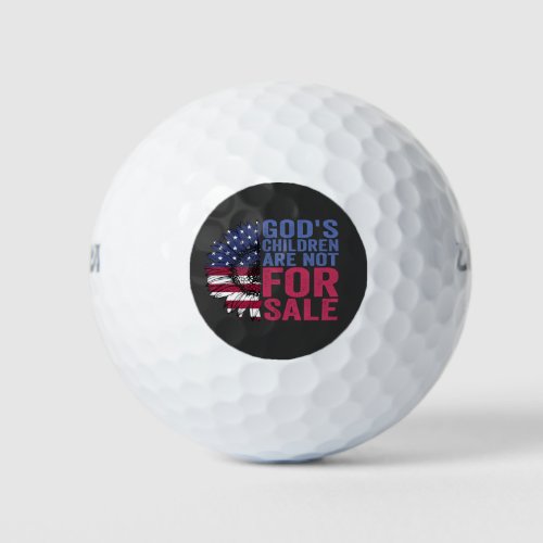 Gods Children Are Not For Sale Patriotic Flower  Golf Balls