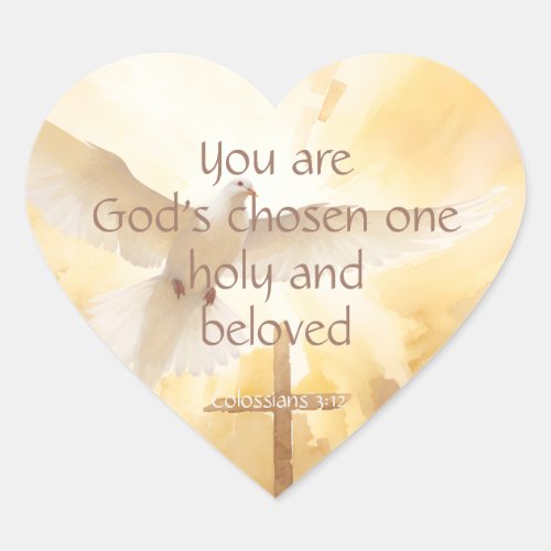God's Chosen Ones Bible Scripture Inspiration Heart Sticker