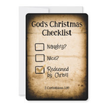 GOD'S CHRISTMAS CHECKLIST Christian Personalized 