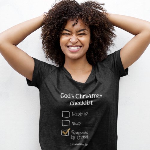 GODS CHRISTMAS CHECKLIST Christian Womens  T_Shirt
