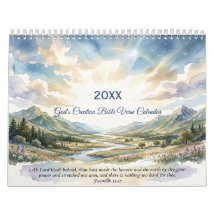 God's Creation Bible Verse Calendar
