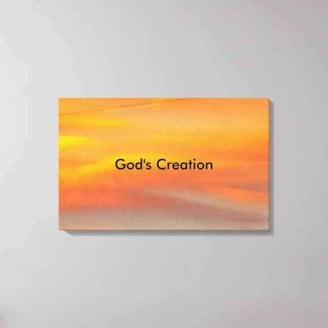 God's Creation Canvas Print (Front)