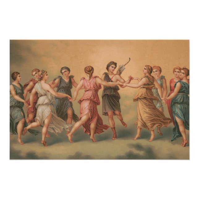 Gods Dancing in the Clouds with Goddesses Glossy Poster (Front)