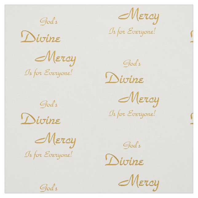 God's Divine Mercy is for Everyone Fabric (Swatch)
