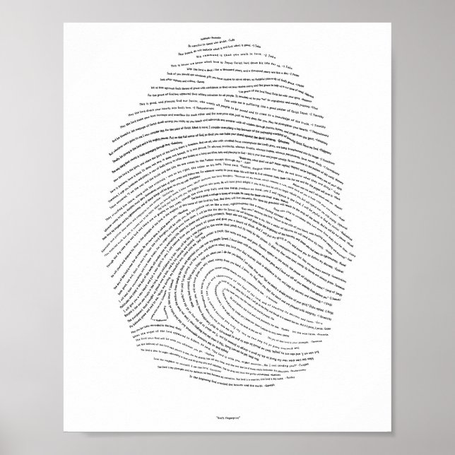 God's Fingerprint - Letterpress Poster (Front)
