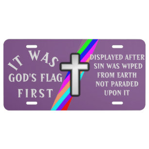 God's Flag License Plate