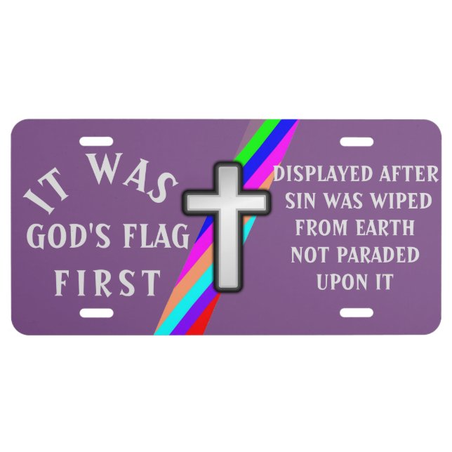 God's Flag License Plate (Front)