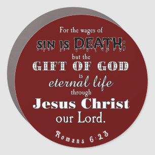 God's Free Gift Salvation Romans Verse Magnet