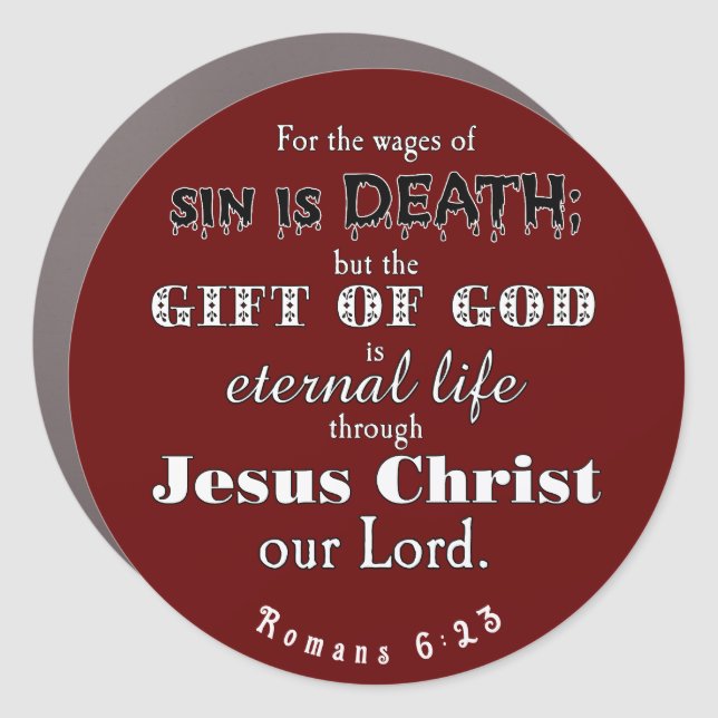 God's Free Gift Salvation Romans Verse Magnet (Front)