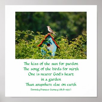 God's Garden (poem) - poster / print | Zazzle