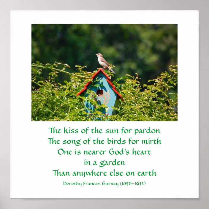 God S Garden Poem Poster Print Zazzle Com