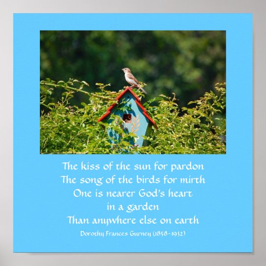 God's Garden (poem) - poster / print | Zazzle.com