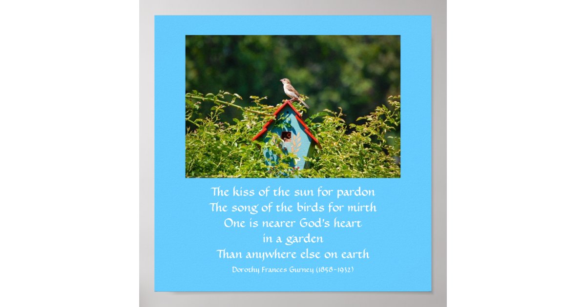 God S Garden Poem Poster Print Zazzle Com