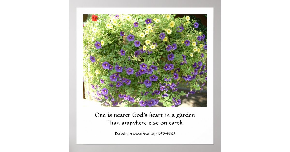 God S Garden Poem Poster Print Zazzle Com