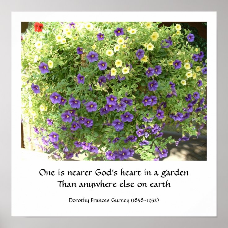 God's Garden (poem) poster / print Zazzle