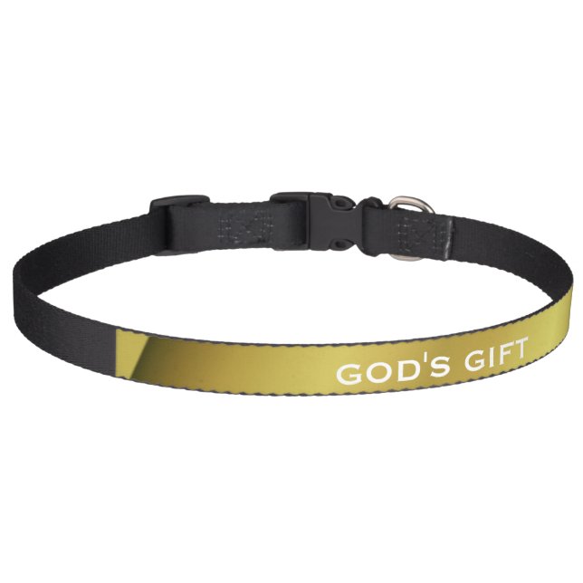 God's Gift Dog Collar (Gold) (Front)
