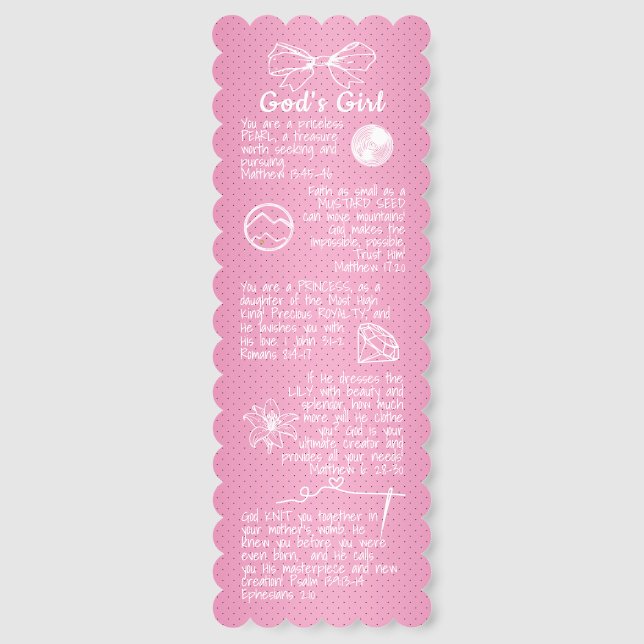 God's Girl Bookmark (Front)