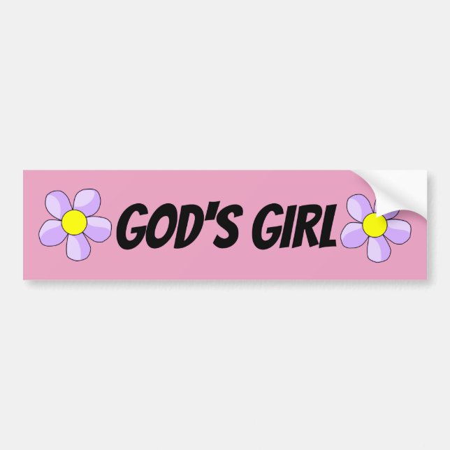 GOD'S GIRL CHRISTIAN BUMPER STICKERS (Front)