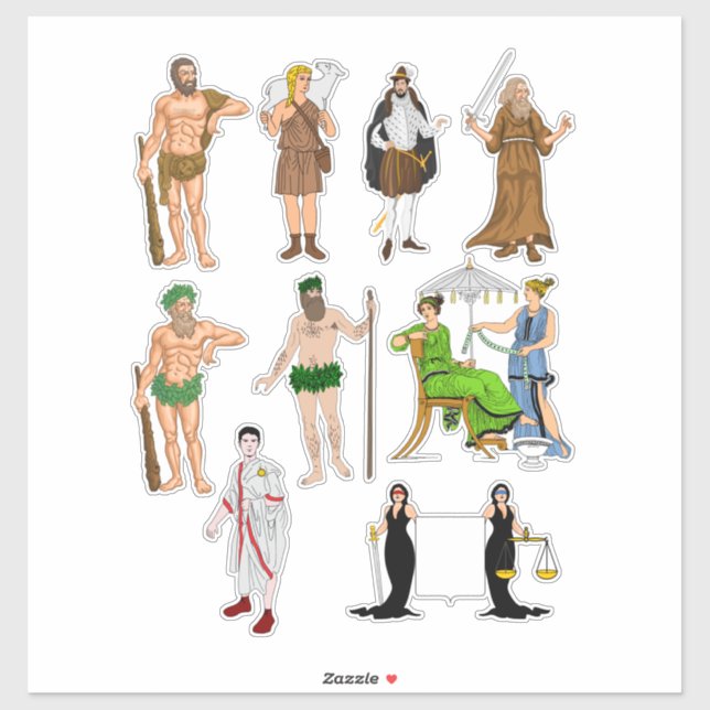 Gods Goddess Fantasy fairytale People Cartoon art Sticker (Sheet)