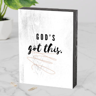 God's Got This Christian Inspirational Home Decor Wooden Box Sign