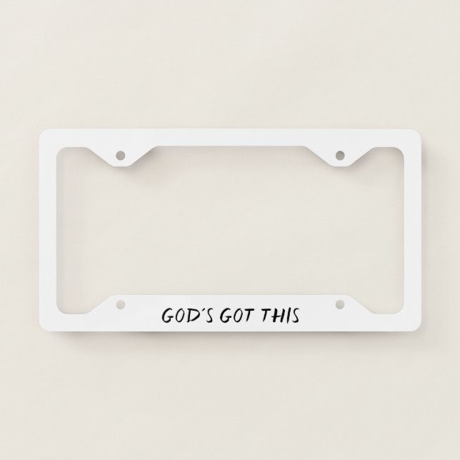 God's Got This License Plate Frame (Front)