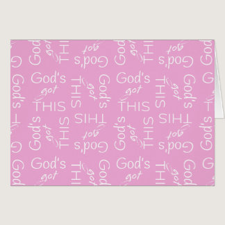God's got this Pink typography Parakaleo note card
