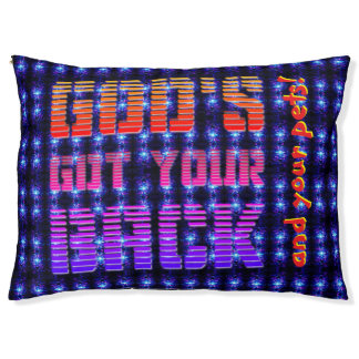 God's Got Your Back & Your pets Large Outdoor Bed
