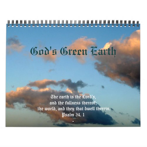 Gods Green EarthNature_Scripture Quotes Calendar