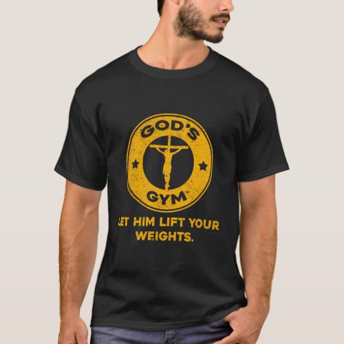 GodS Gym Inspirational Bodybuilder Christian Gym T_Shirt