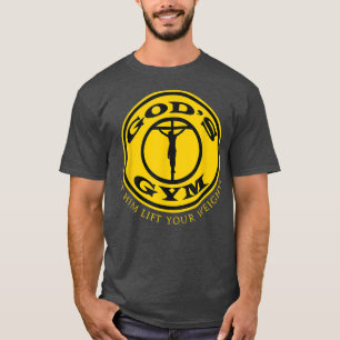 GODS GYM RELIGION T SHIRT Christ Jesus Church Tee
