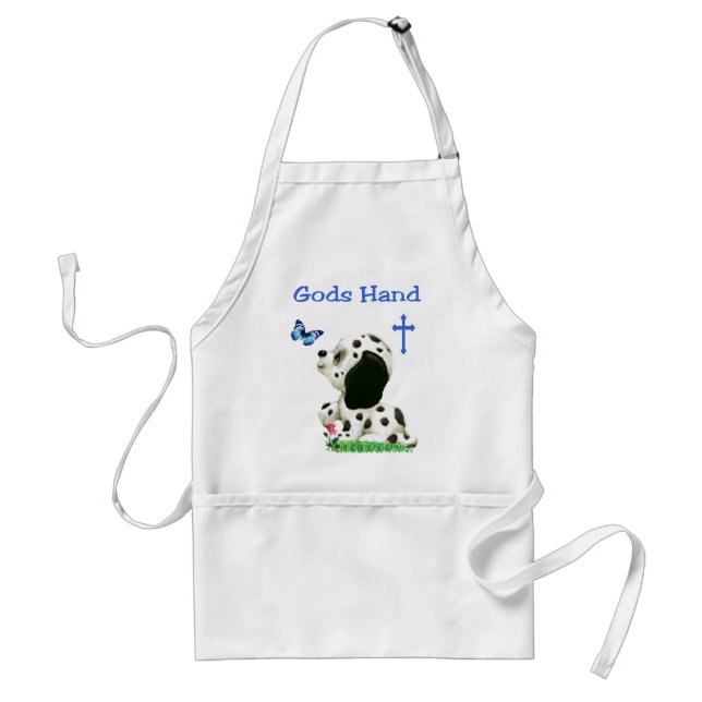 Gods hand adult apron (Front)