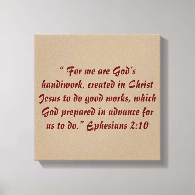 "God's Handiwork" 12 x 12 Scripture Wrapped Canvas Print (Front)