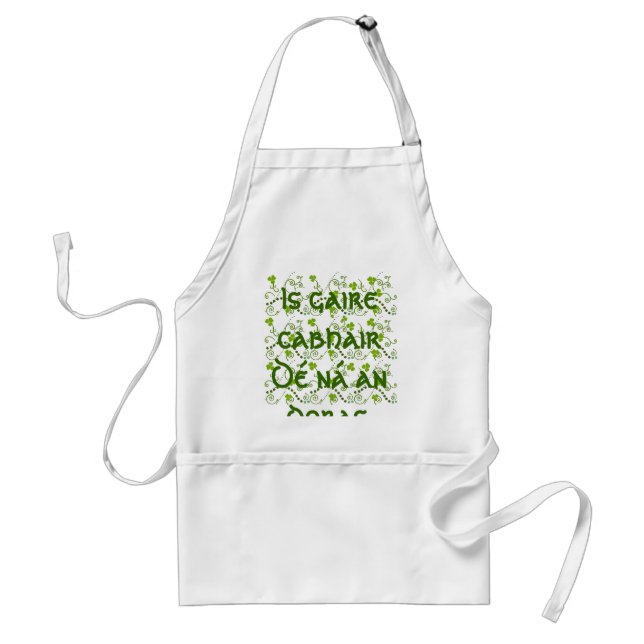 God's Help Is Nearer Than the Door Adult Apron (Front)