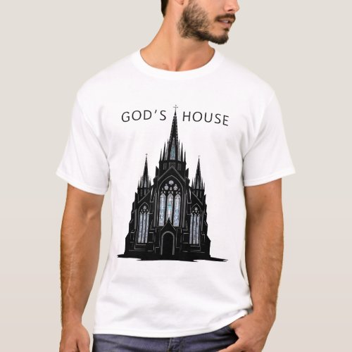 Gods House Religious  T_Shirt