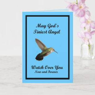 God's Hummingbird Angel -Blank Inside Card