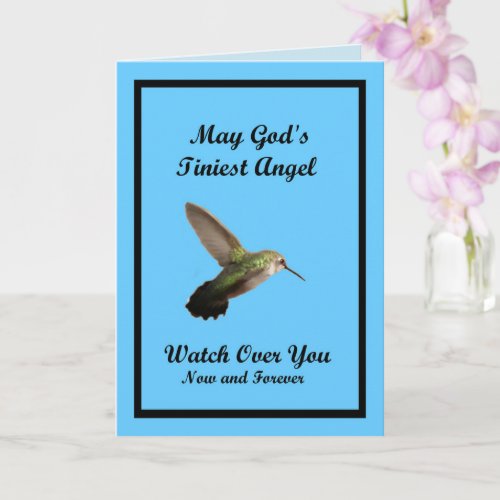 Gods Hummingbird Angel  _Blank Inside Card