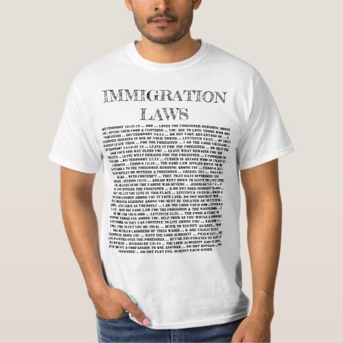 Gods Immigration Laws T_Shirt