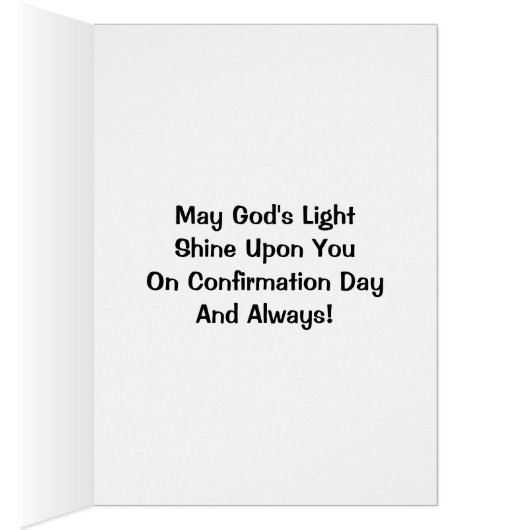God's Light Shine Upon You On Confirmation Day (Inside (Right))