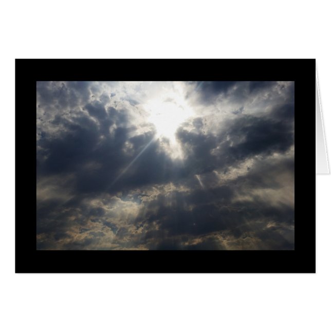 God's Light Through Clouds- Song of Sol. 2:3 Card (Front Horizontal)