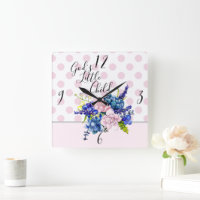 God's Little Child Square Wall Clock
