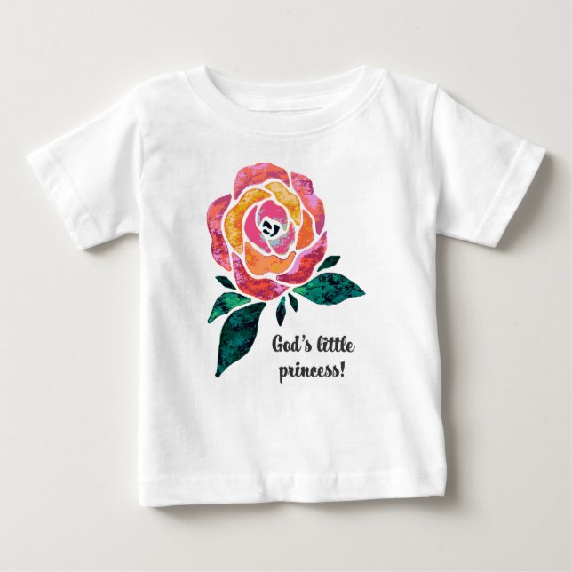 God's Little Princess Modern Toddler Ruffle Tee (Front)