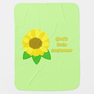 God's Little Sunflower Baby Blanket