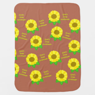 God's Little Sunflowers Baby Blanket