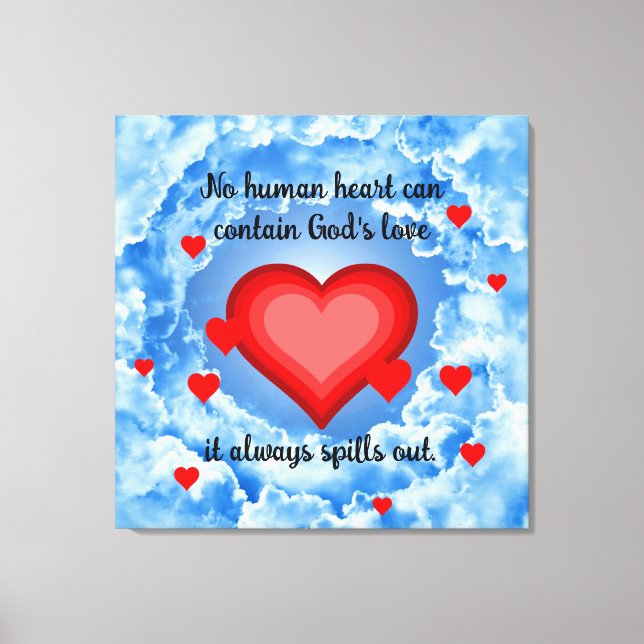 God's Love Canvas Print (Front)