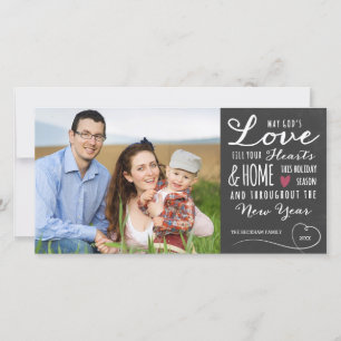 God's Love Chalkboard Holiday Photo Card