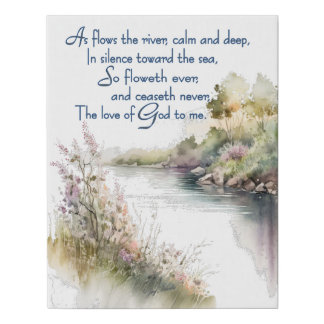 God's Love Flows Like A River Canvas Wall Art