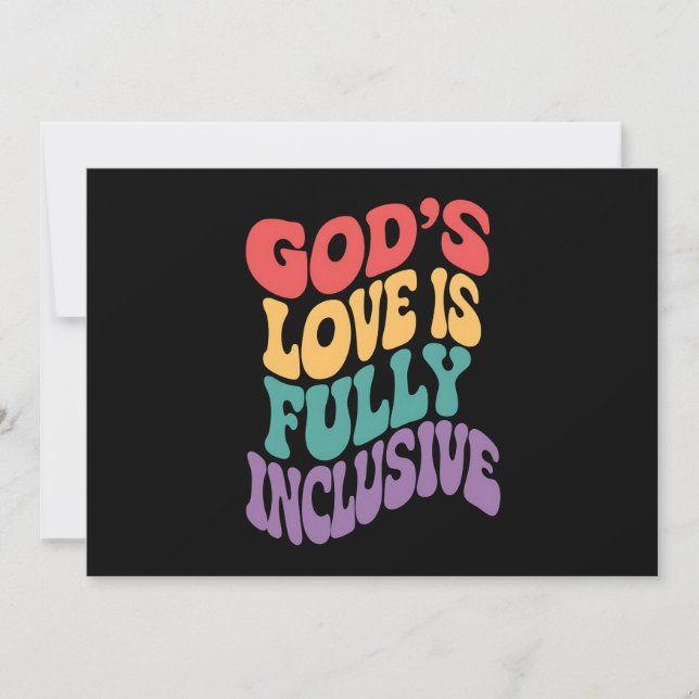 God's Love is Fully Inclusive Christian Jesus LGBt Invitation (Front)